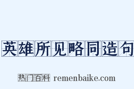 英雄所见略同造句是什么意思的图片